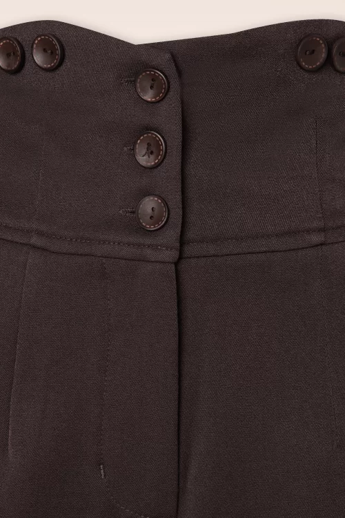 Banned Retro Girl Boss broek in bruin