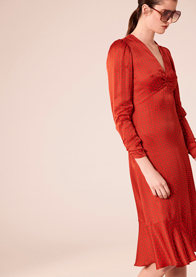 Robe Reinerouge imprimée monogramme
