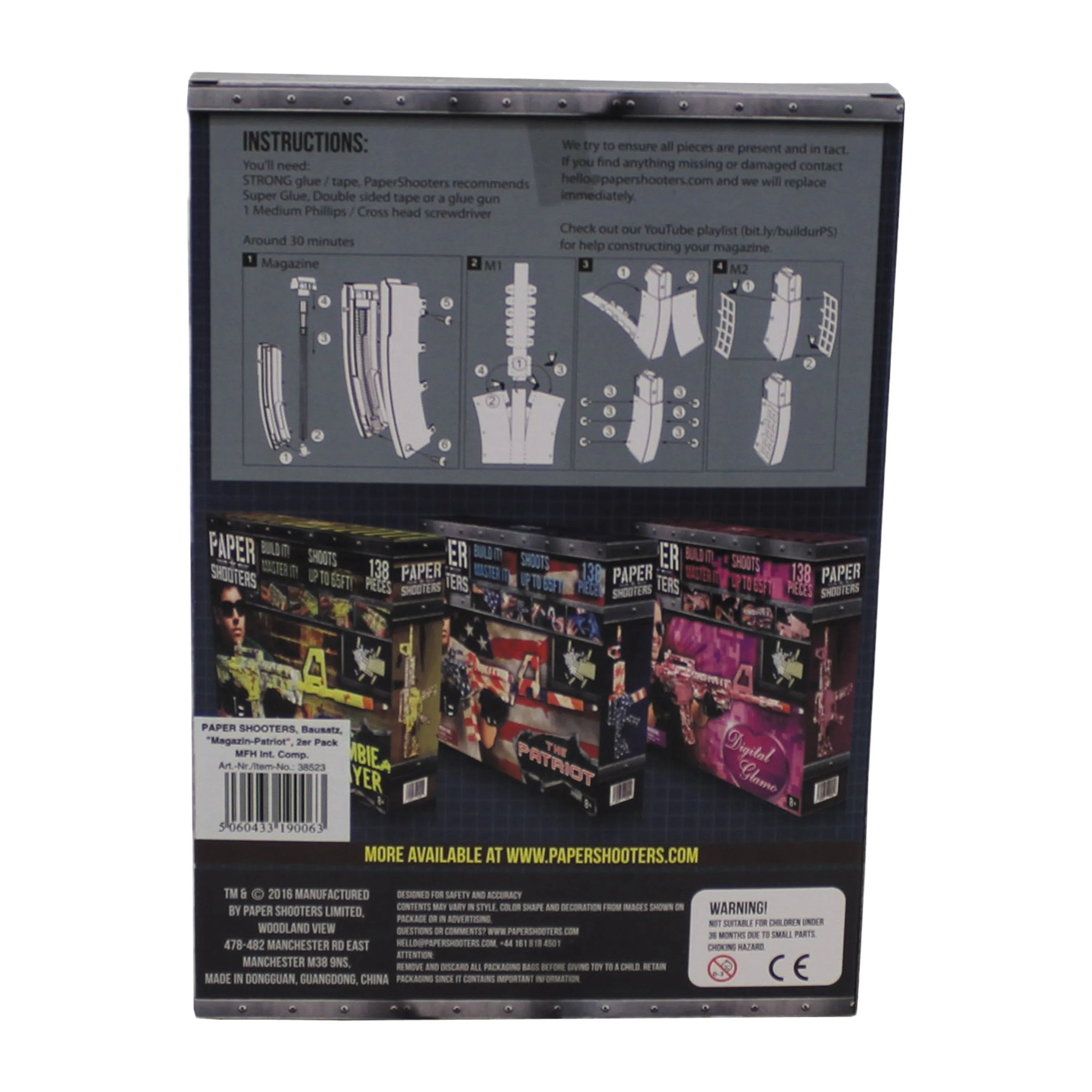 Unbekannt -  Paper Shooters Ersatzmagazin Tactician Patriot 2er Pack