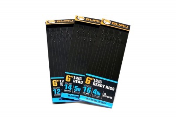 Bas de ligne Pole Ready Rig LWGS Guru sans ardillon 15cm (8 pièces)