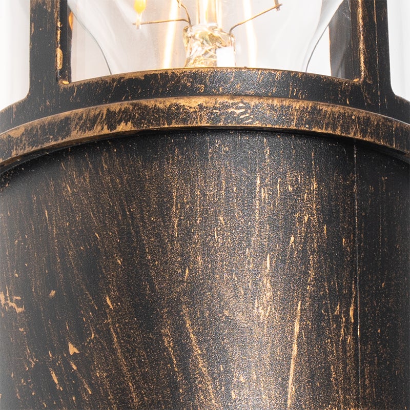 Antieke gouden buitenwandlamp IP54 met bewegingssensor - Kiki