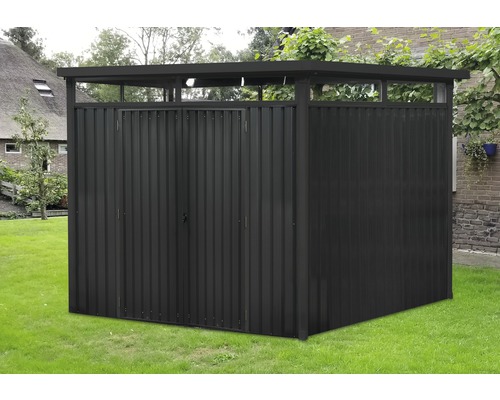 Tuinhuis met dakraam 290 x 245 cm antraciet
