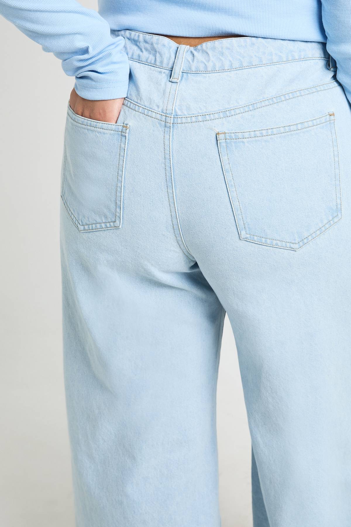 boohoo Jean Grande Taille En Denim Taille Haute Coupe Large