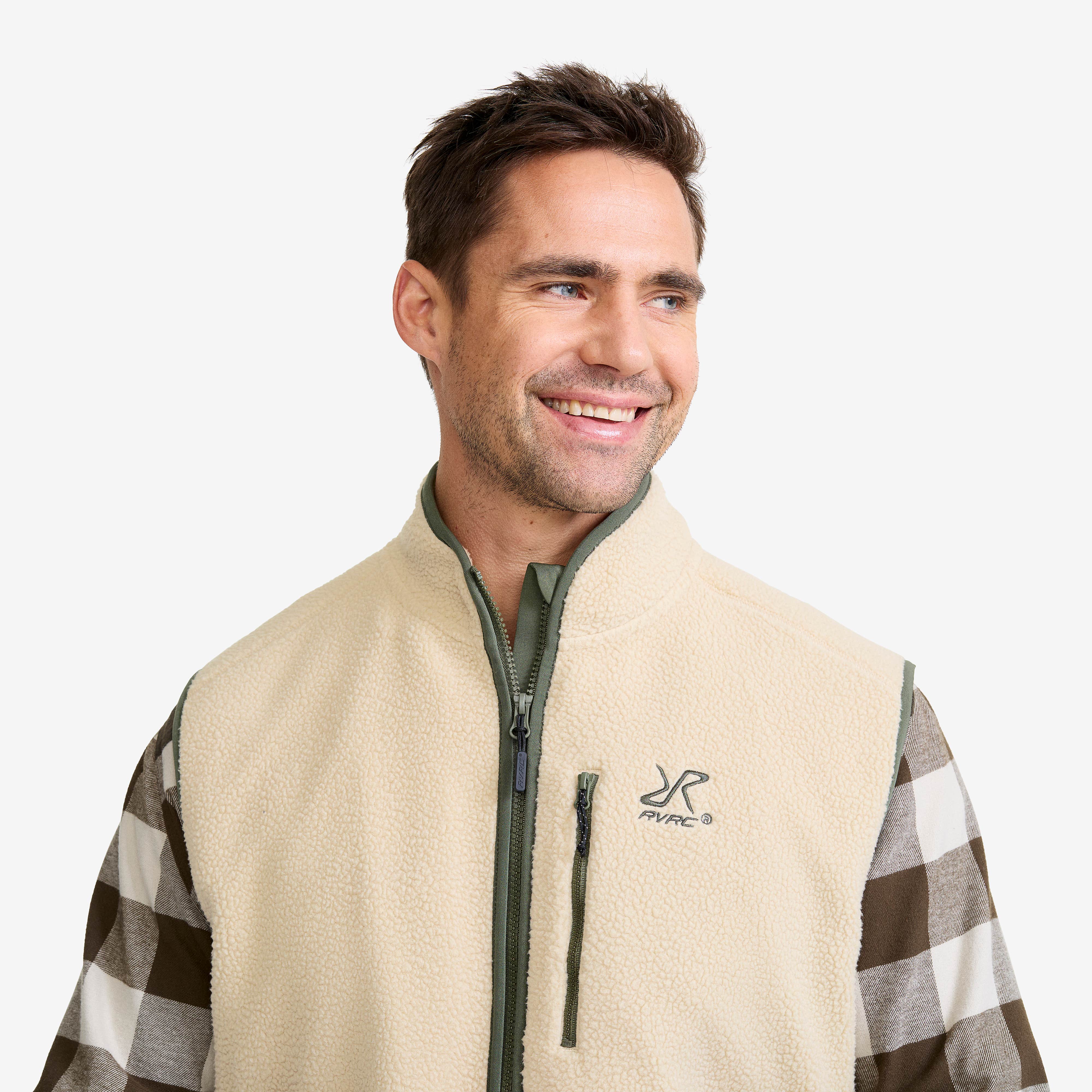 Canyon Full-zip Pile Fleece Vest Herre Peyote/Thyme