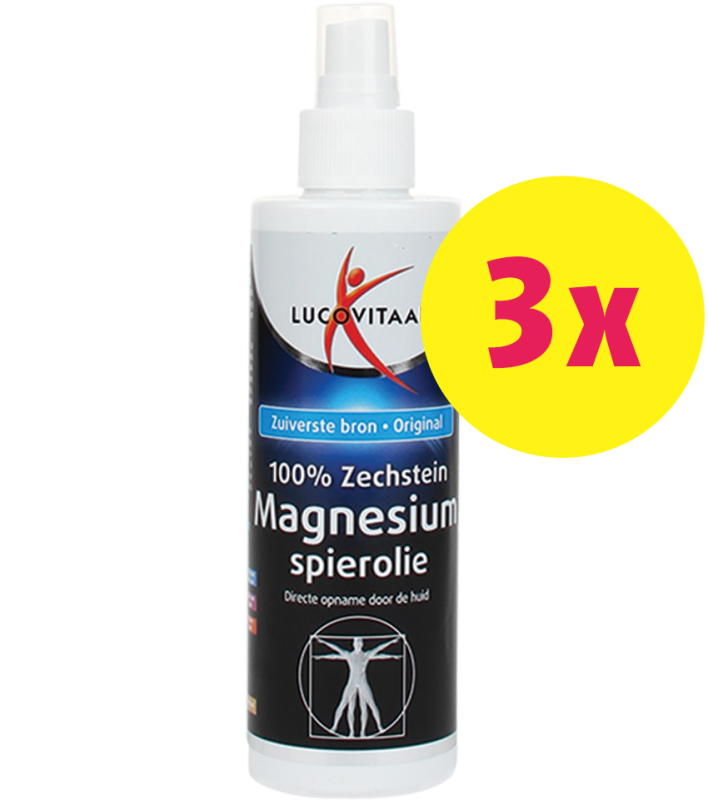 Lucovitaal 100% Pure Zechstein Magnesium Spierolie Spray600ml