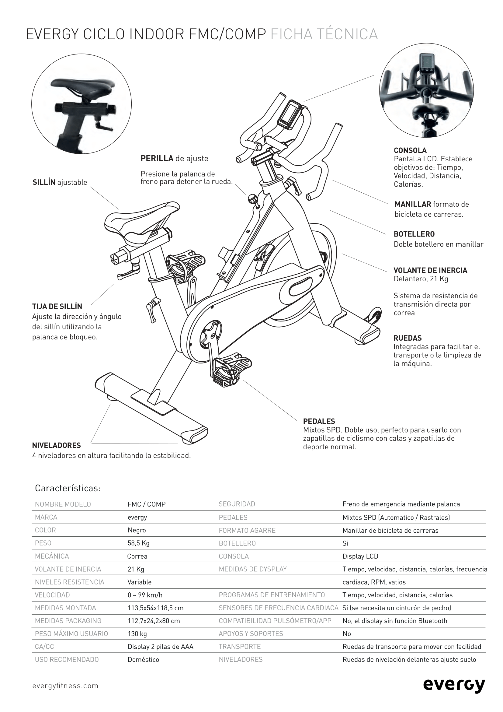 Bicicleta Spinning Indoor Cyclicng Fmc/comp