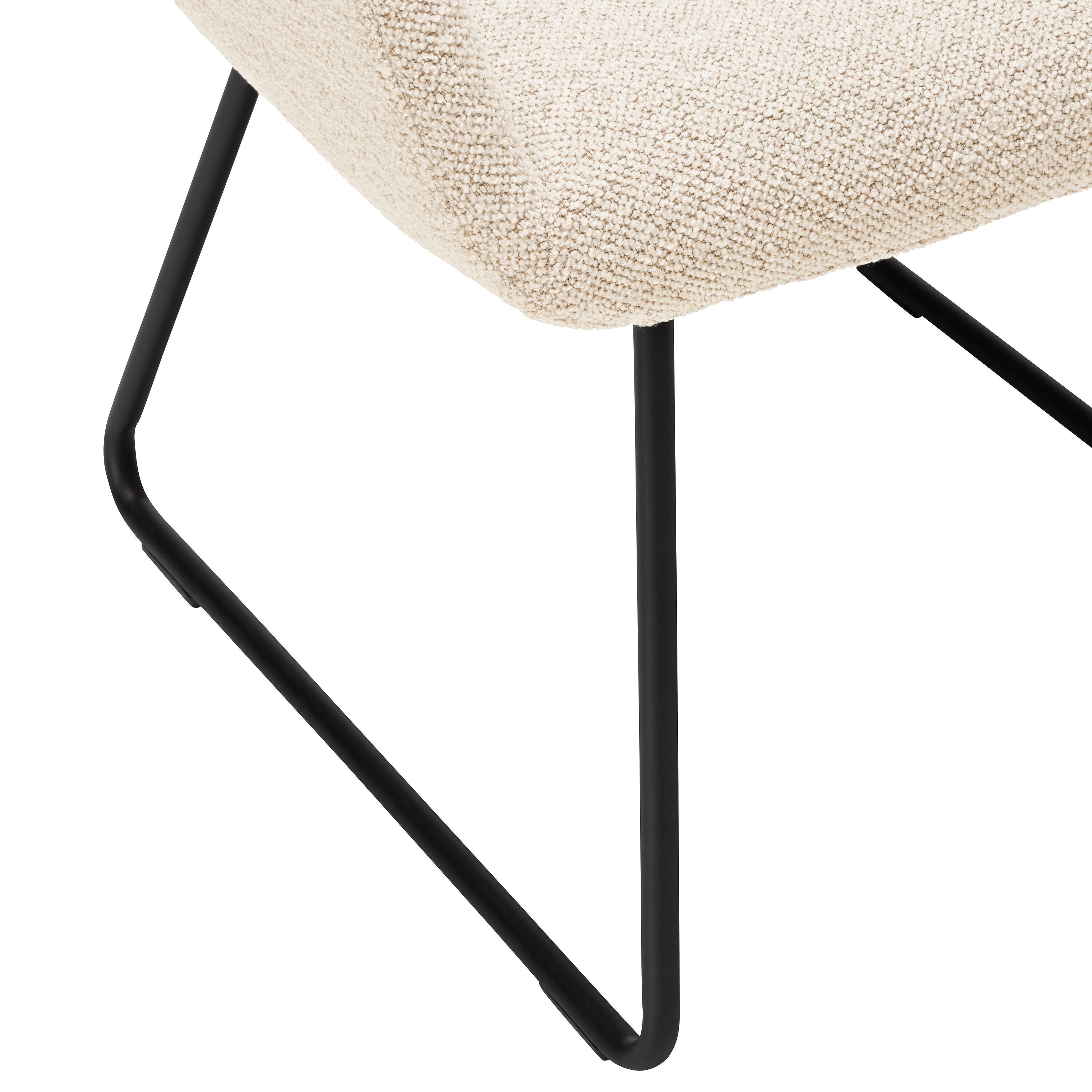 PECORA Stuhl - Beige / B: 57.5 cm x T: 58.0 cm x H: 76.0 cm