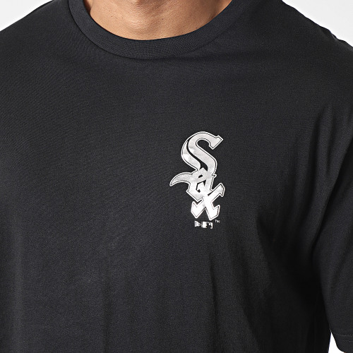 Tee Shirt Metallic Chicago White Sox Noir Argenté
