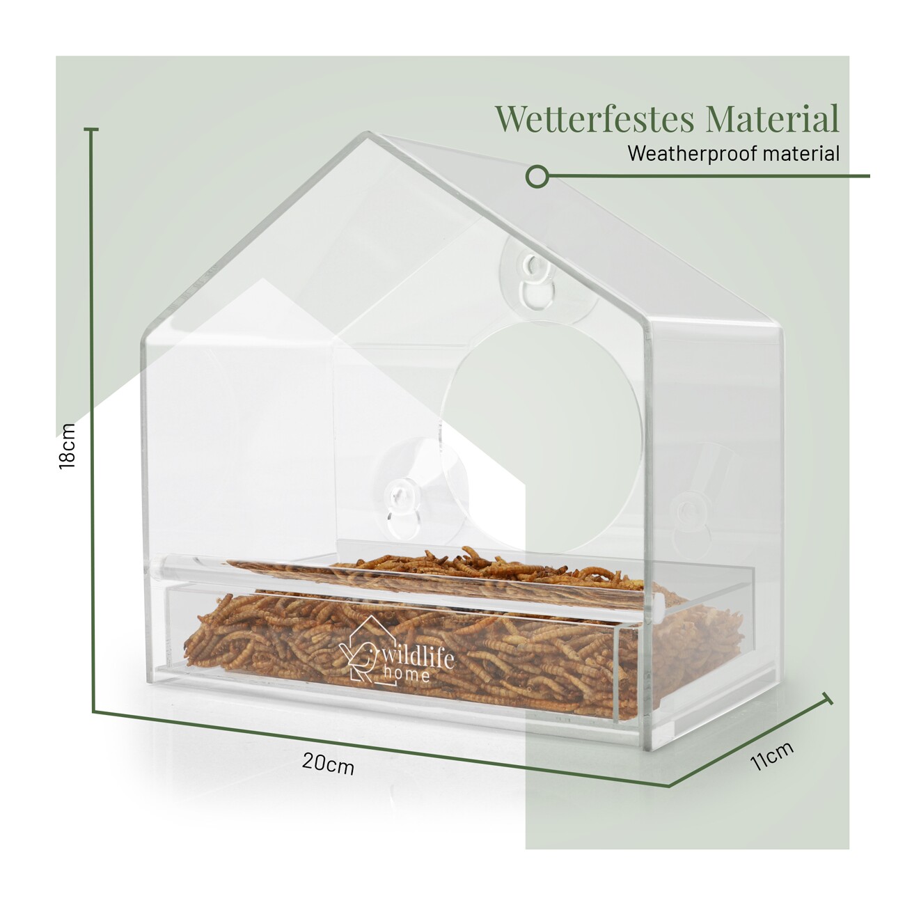 WILDLIFE HOME Fenster-Futterhaus Family