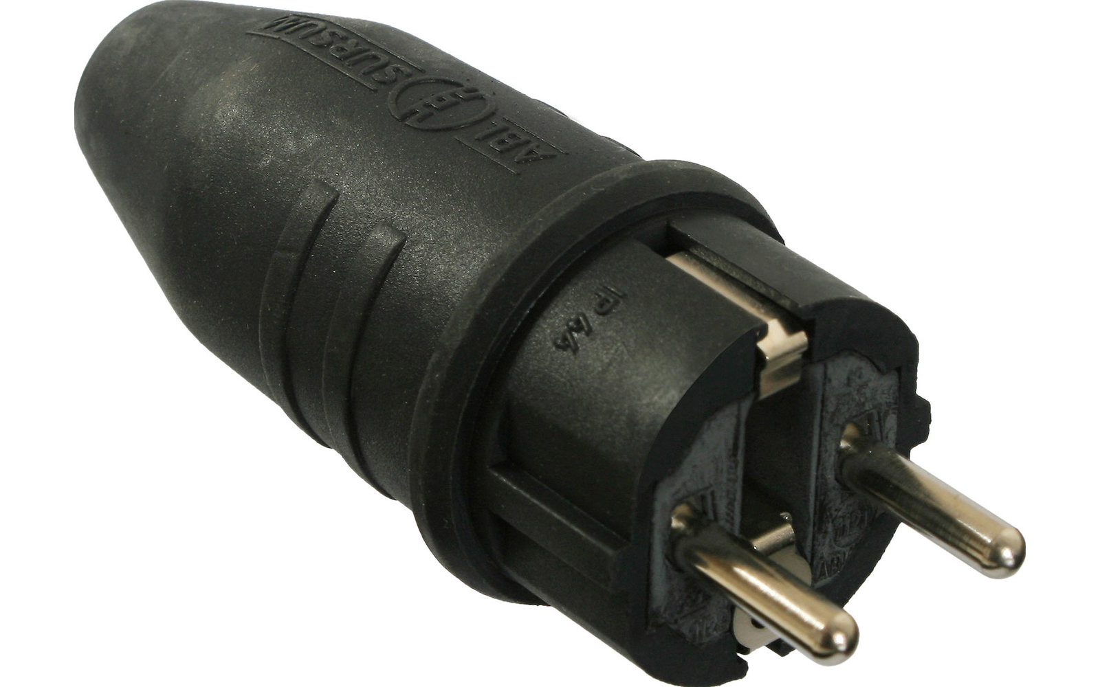 Schutzkontakt-Stecker Vollgummi