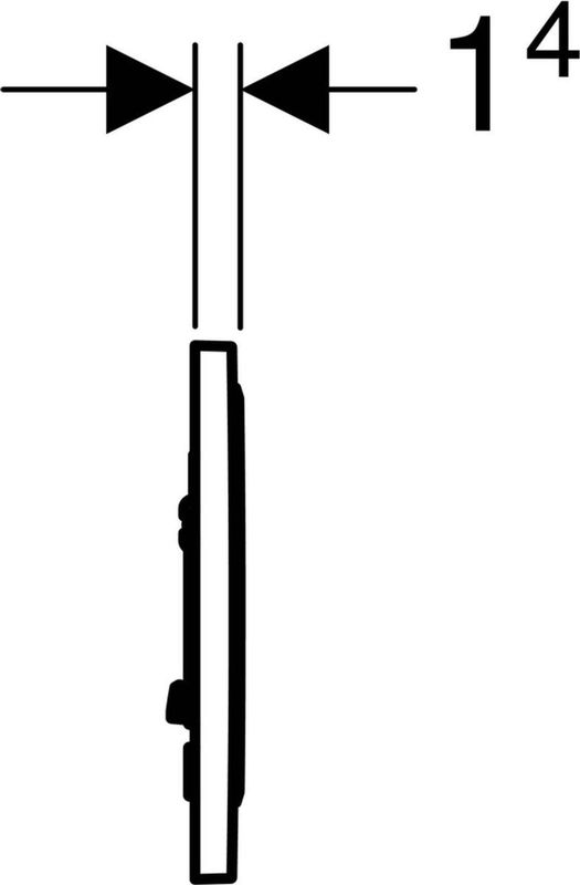 Geberit - Sigma10 - Bedieningsplaat - Matwit - 2-toets Spoeling - Ronde Knop