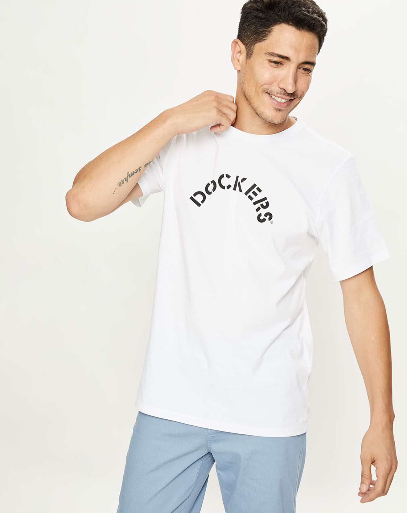 Dockers T-Shirt Logo blanc