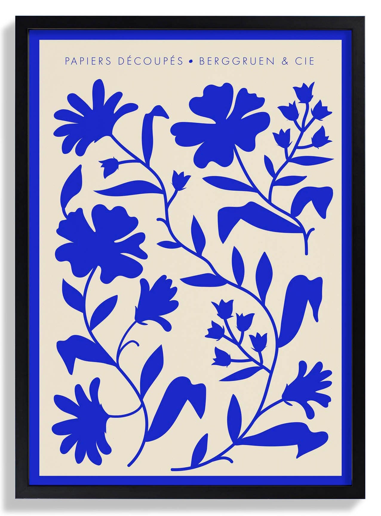 Wild Flowers Blue Papiers Découpés Kunstausstellung
