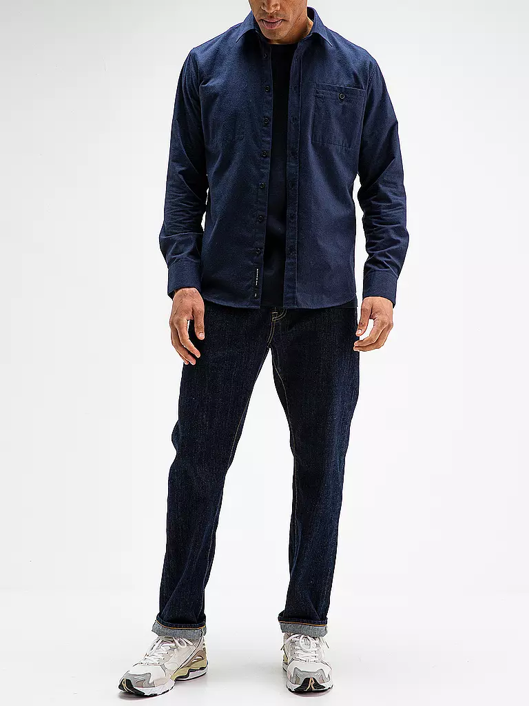 BUTCHER OF BLUE Flanellhemd DIEPPE blau