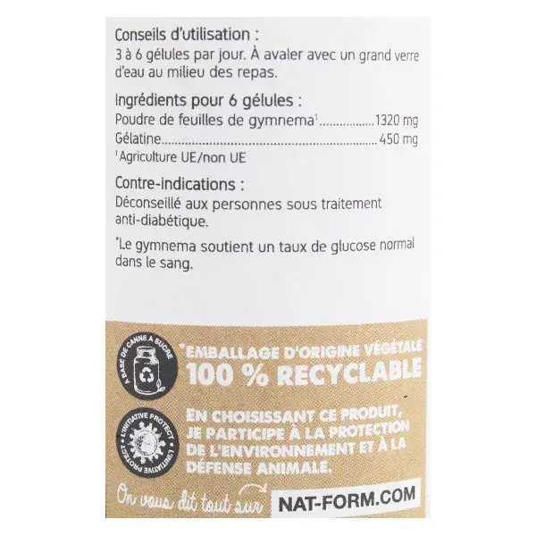 Nat & Form Original Gymnema 200 cápsulas