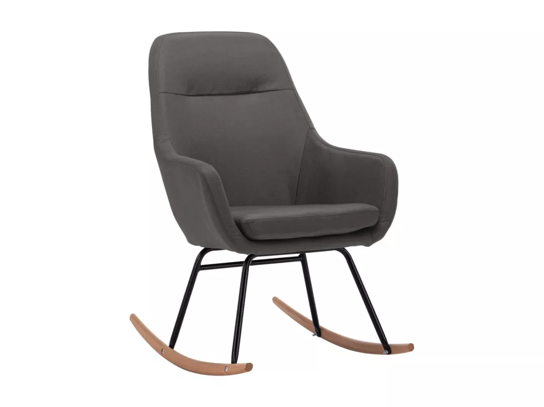 Chaise à bascule Gris foncé Tissu