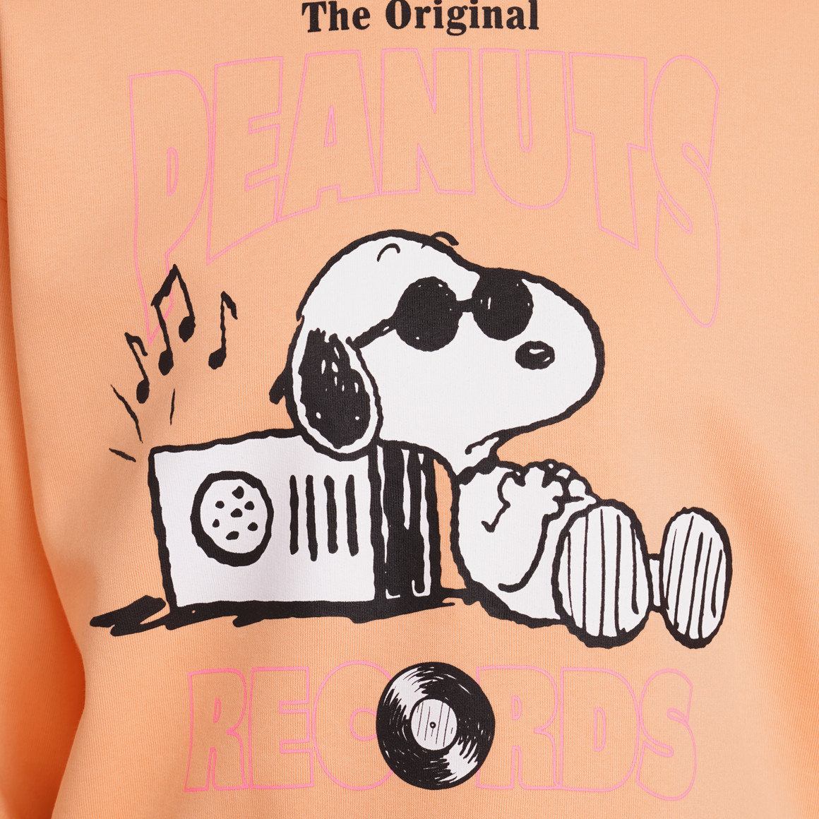 Jonas Nielsen Peanuts Sweatshirt mit Brust-Print hellorange