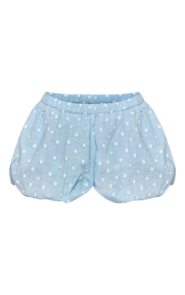 Bleu Layette Ensemble Short Bouffant À Pois En Coton