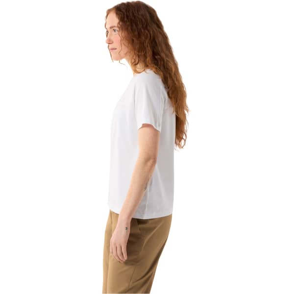 T-shirt randonnée ARC'TERYX KRAGG SL COTTON EMBLEM CREW SS W WHITE LIGHT