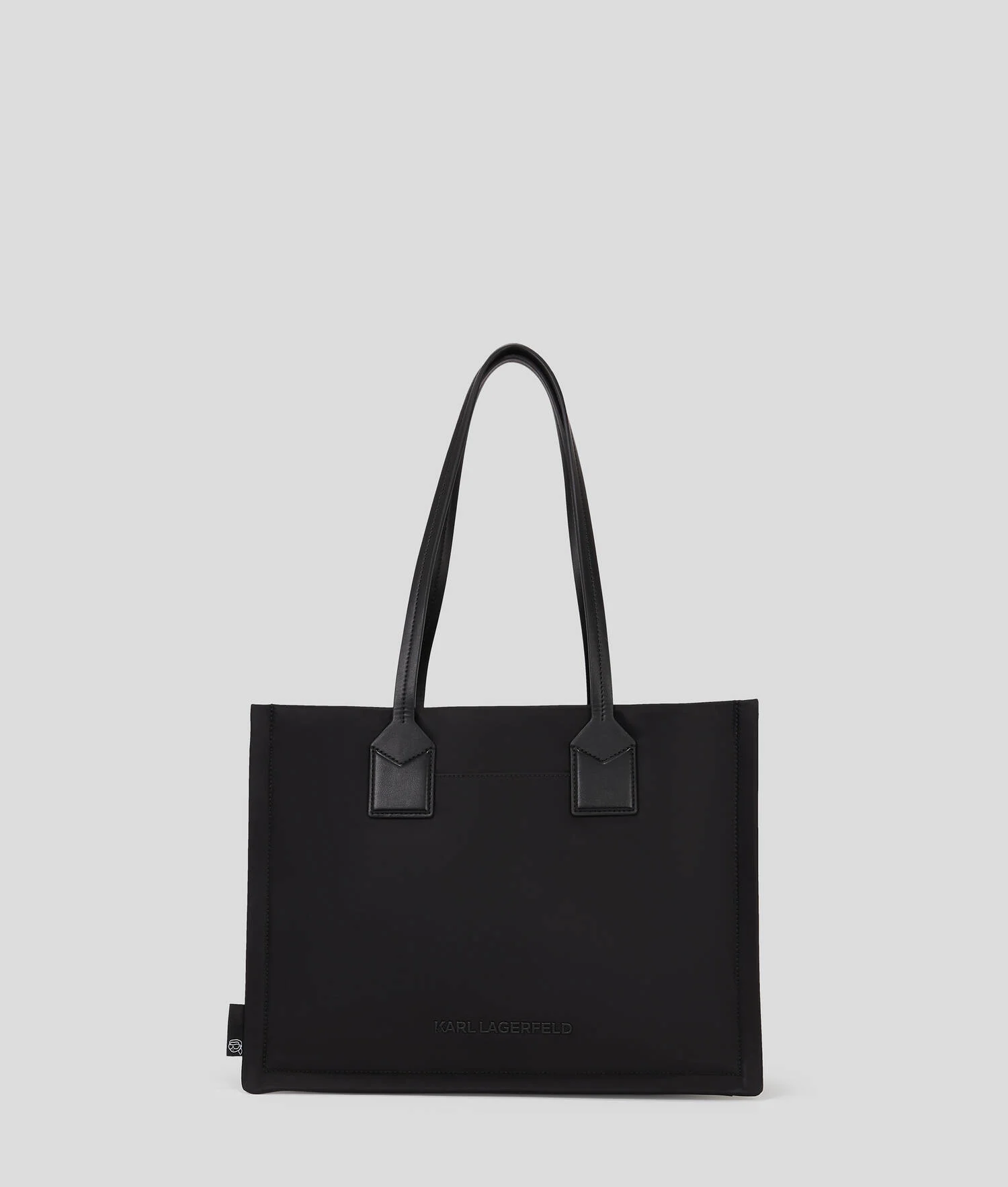 SAC CABAS CARRÉ MEDIUM EN NYLON IKON - Noir