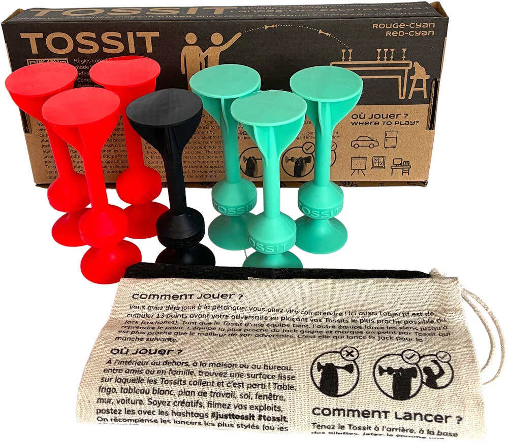 TOSSIT ROUGE-CYAN
