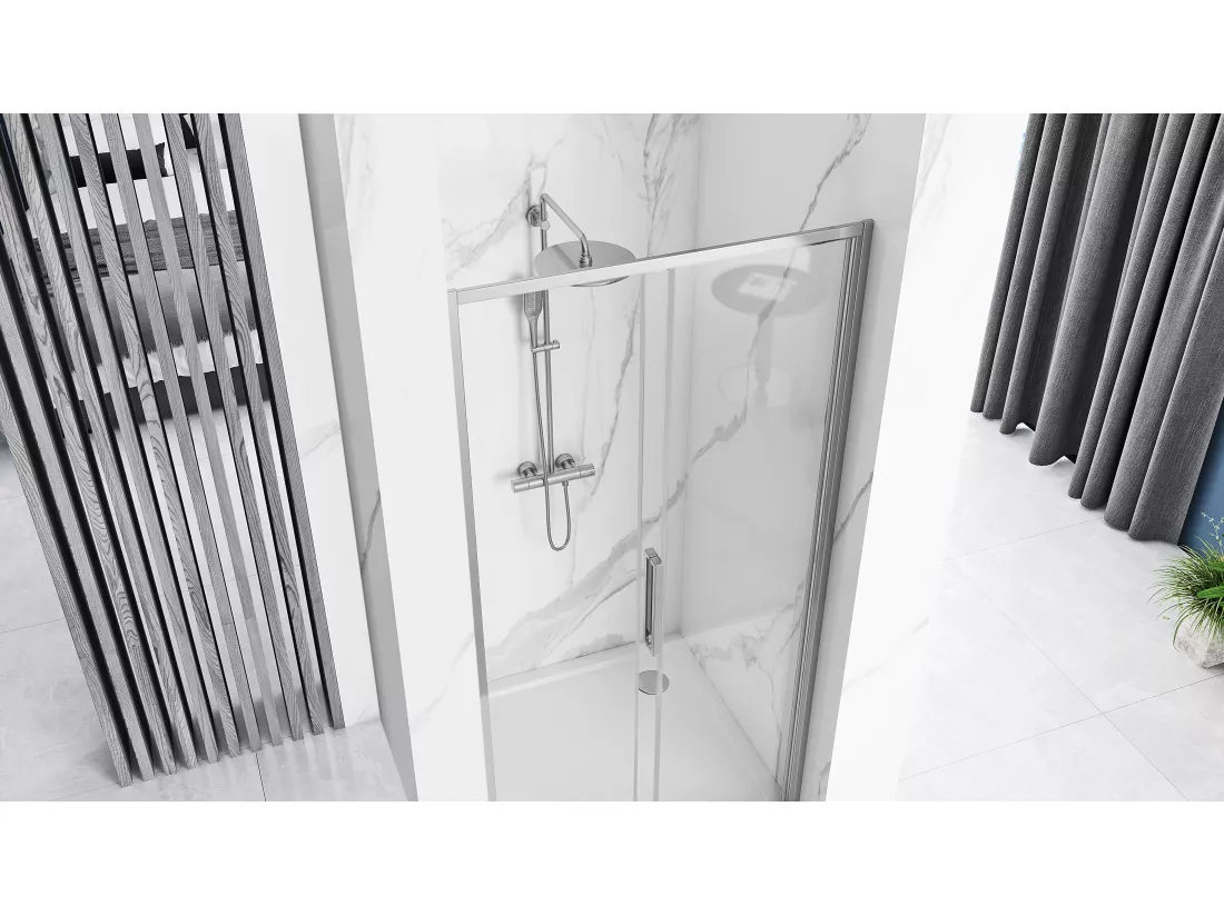 Porte De Douche Coulissante Rea Rapid Slide 100 Chrome