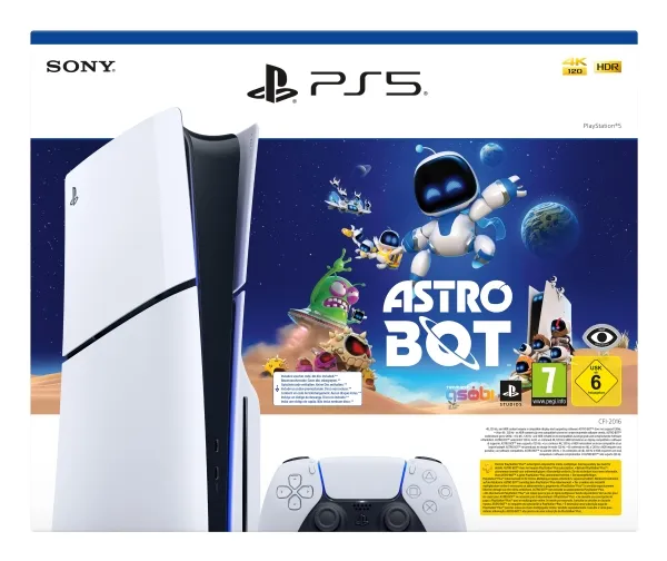 Sony PlayStation 5 Slim - Fortnite Cobalt Star Bundle - Spilkonsol - 8K - HDR - 1 TB SSD - Astro's Playroom