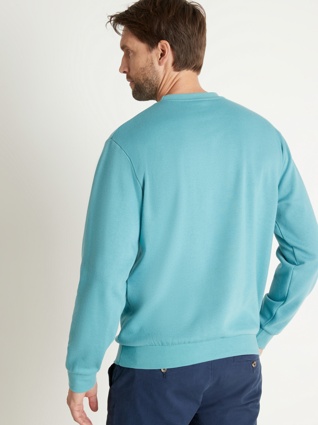 Sweat-shirt encolure ronde molleton