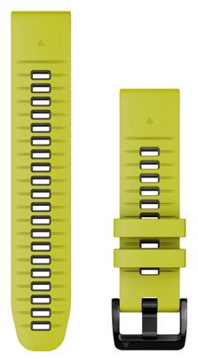 Bracelet de Montre Garmin QuickFit 22 mm Silicone Jaune Electric Lime Gris Graphite