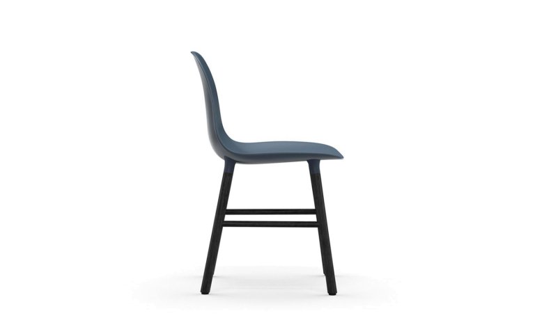 Normann Copenhagen Form Chair stoel met zwart onderstel warm grijs