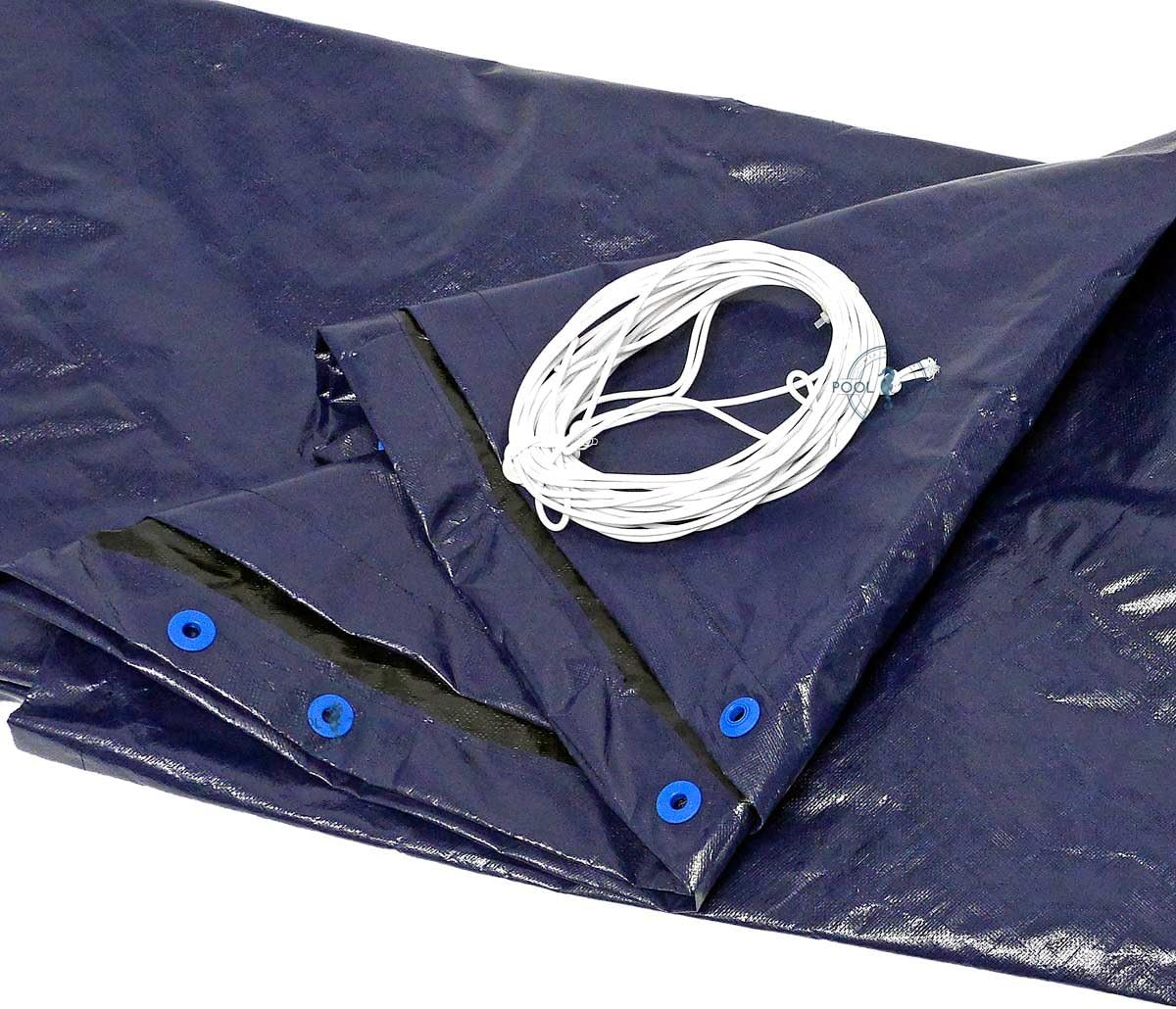 POOL Total Premium Ø 4,50 m Rundbecken Poolabdeckung - 200g/m² - blau/schwarz - Made in Germany by MTH…