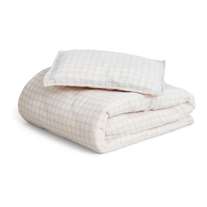 garbo&friends Parure de lit Gingham Sky | Bleu ciel