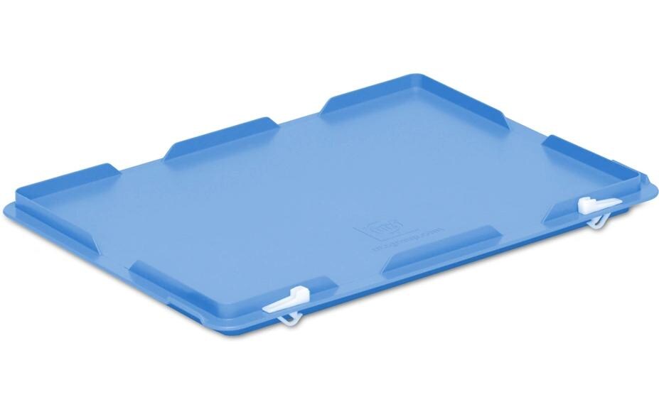 Scharnierdeckel RAKO für Stapelbox 400 x 300 mmMit Schnappverschlüssen, 1 Stück, lichtblau