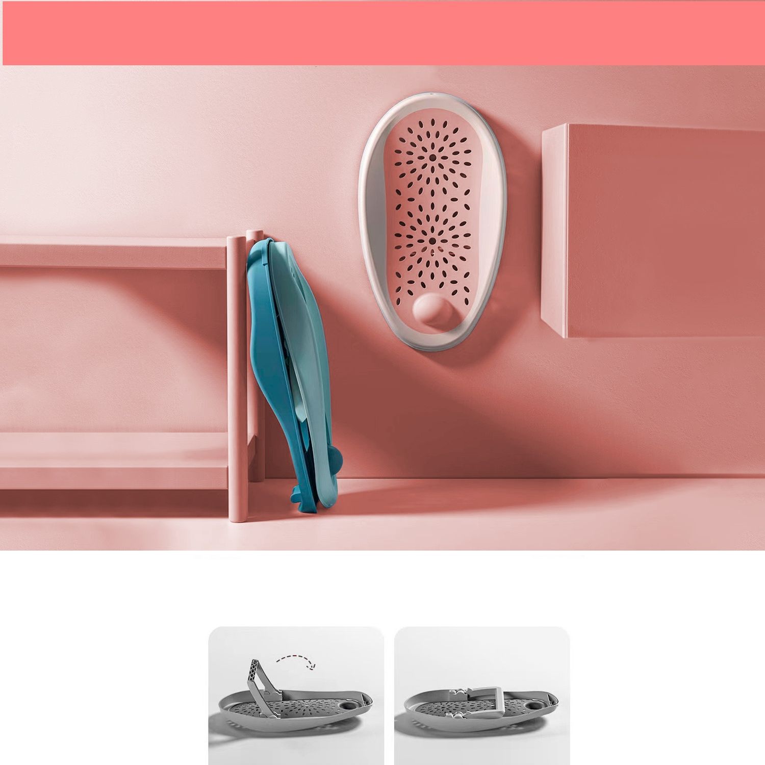 Chipolino Babybadewannen-Sitz Fancy Wanneneinlage Soft-Touch-Material rutschfest rosa
