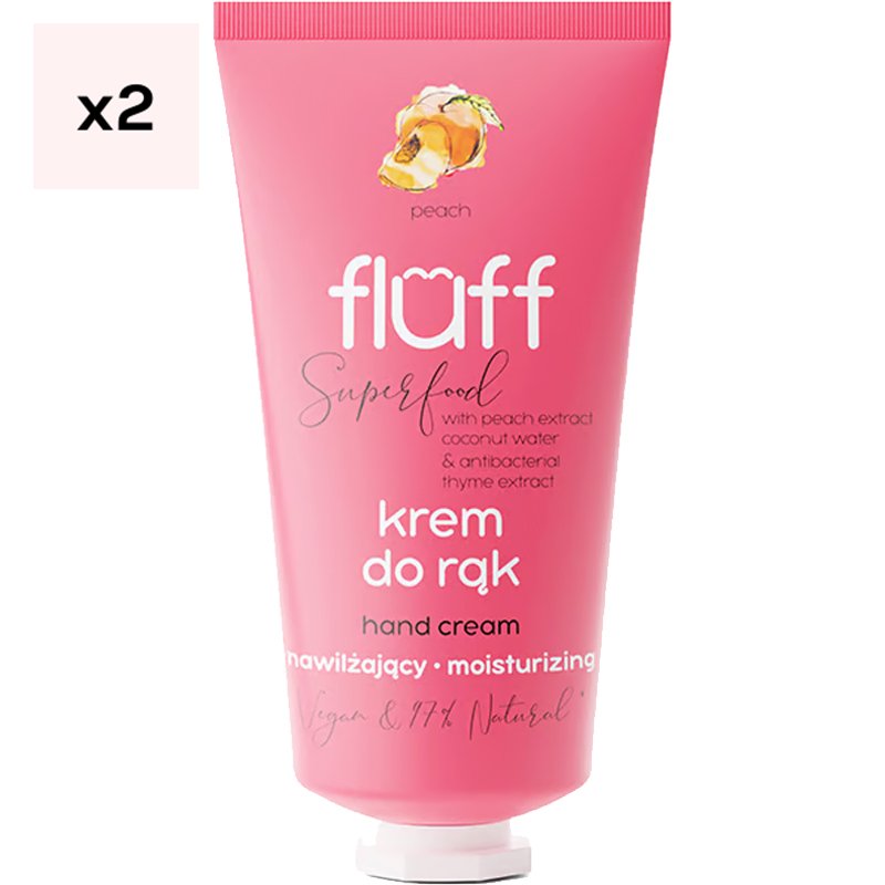 Crèmes hydratantes & antibactériennes pour les mains - Pêche - 2 x 50 ml