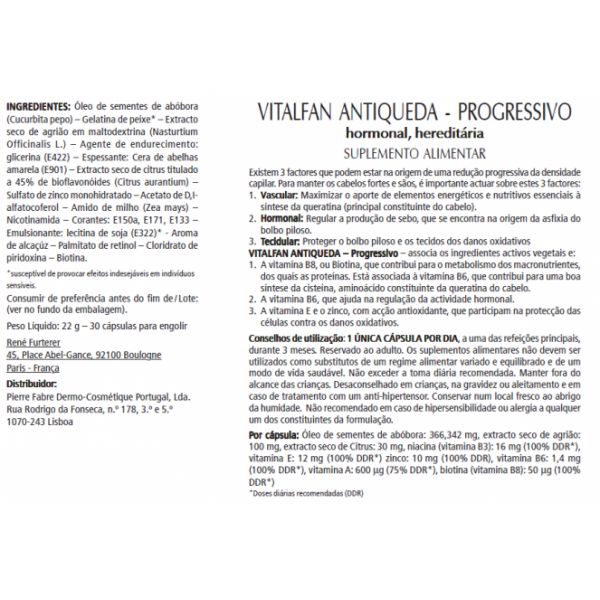 Rene Furterer Vitalfan Queda Progressiva 3x 30 Cápsulas