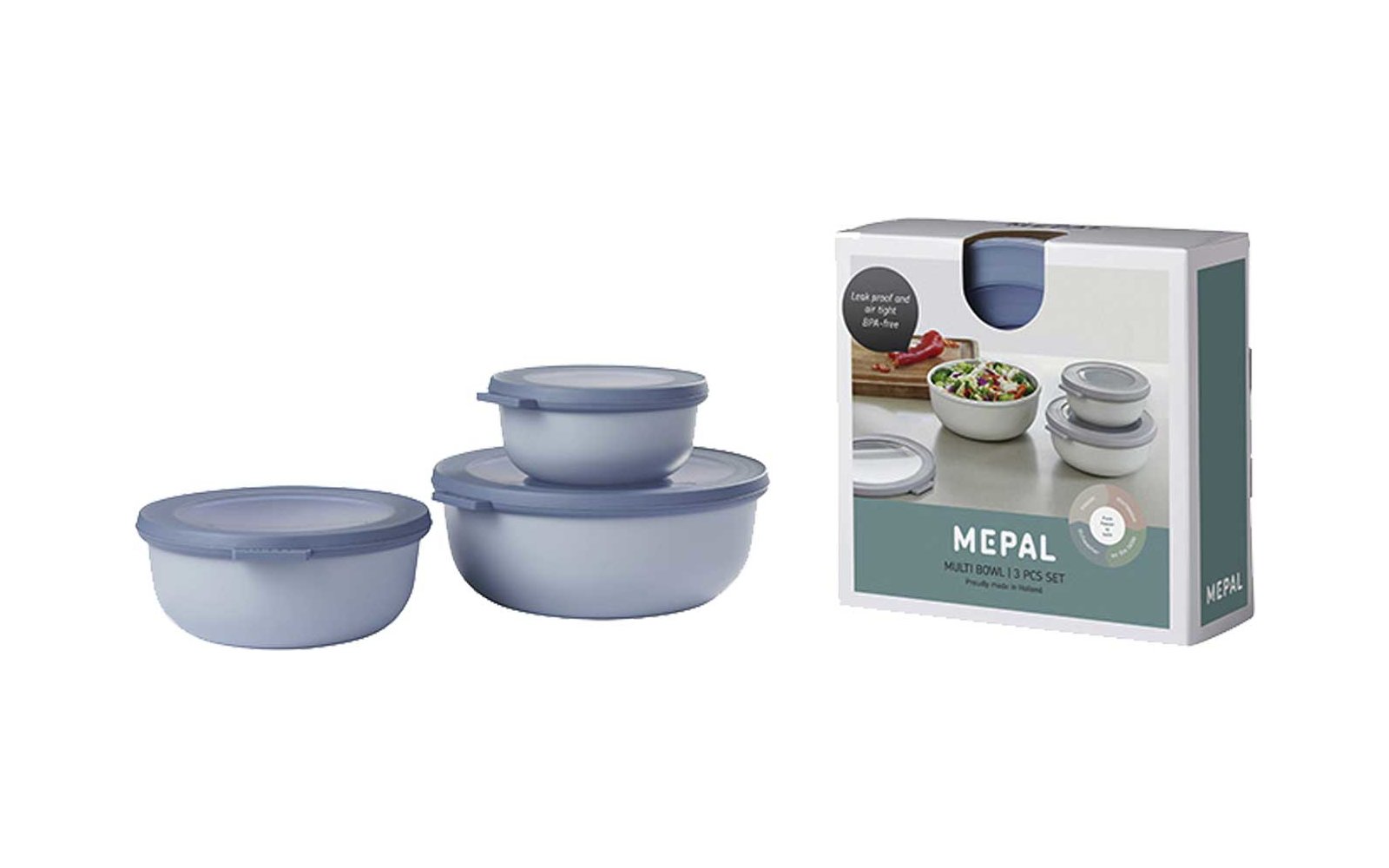 Mepal Cirqula Multischüssel Set 3 teilig rund 350 / 750  / 1250 ml