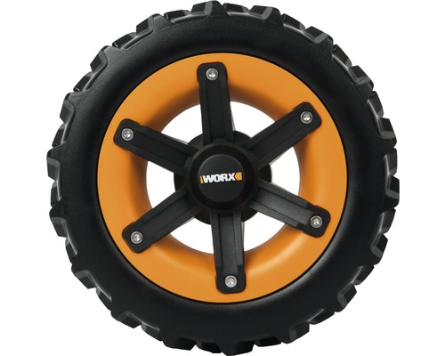 WORX Landroid S & M aandrijfwielen met V-bandprofiel voor een verhoogd klimvermogen tot 44,5%