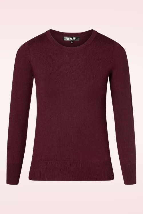 Mak Sweater Kelly trui in bordeauxrood