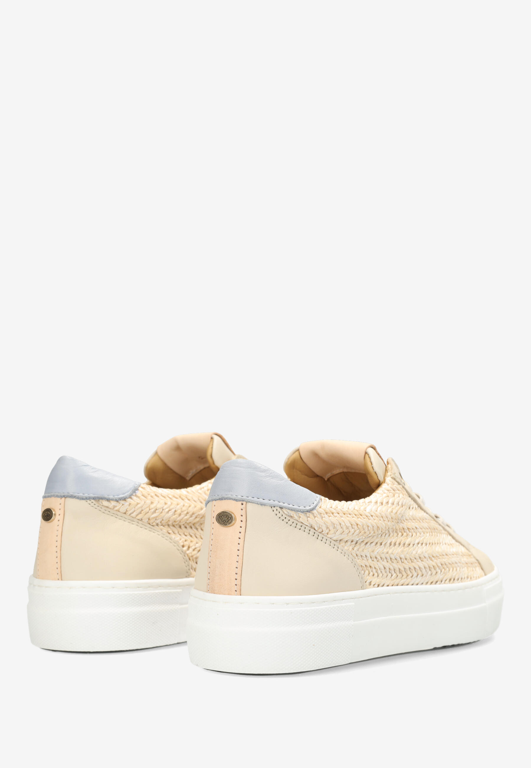 STORM LUCA Sneaker raffia Off White/Blue
