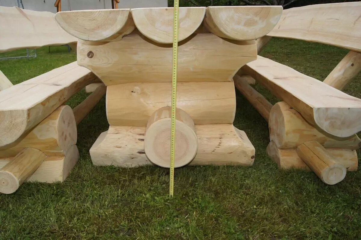 PureHaven Luxus-Holzgarnitur massiver Naturstamm nordische Fichte - versch. Ausführungen