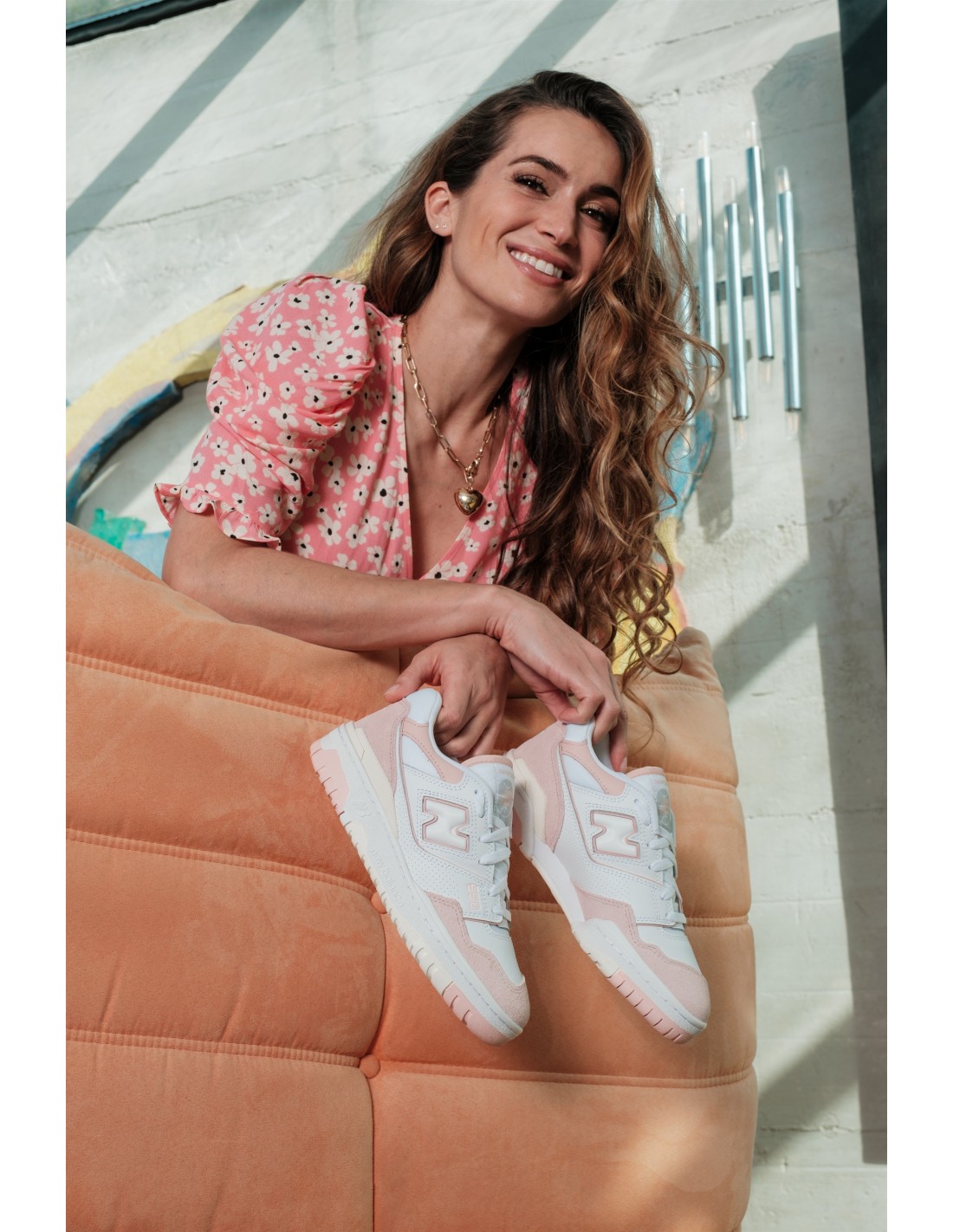 new balance Sneakers Femme 550 Pink White