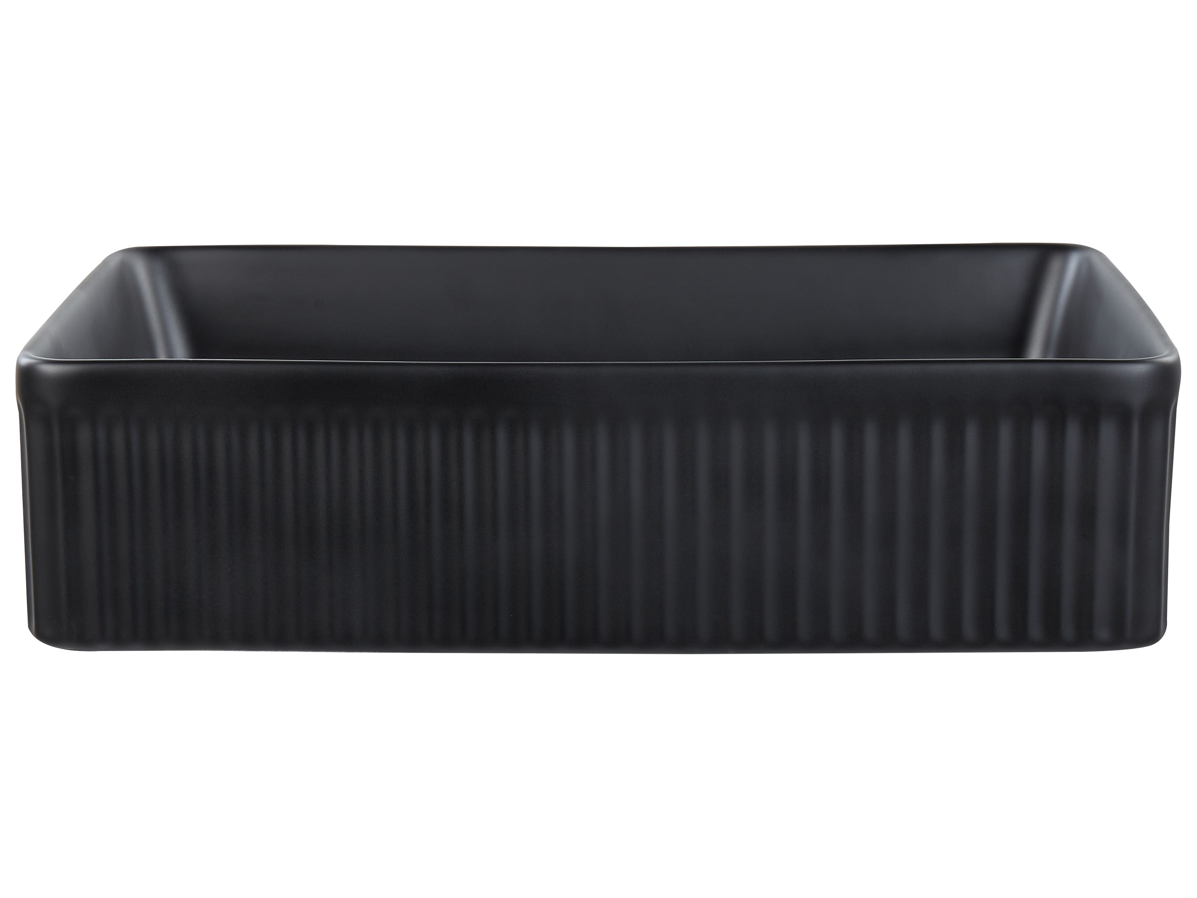 Wastafel voor aanrechtblad GELDO 50 x 34 cm Keramiek Zwart
