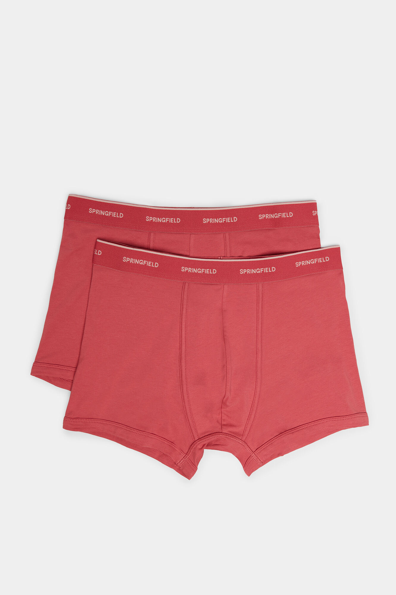 Pacote com 2 cuecas boxer básicas de algodão - rosa