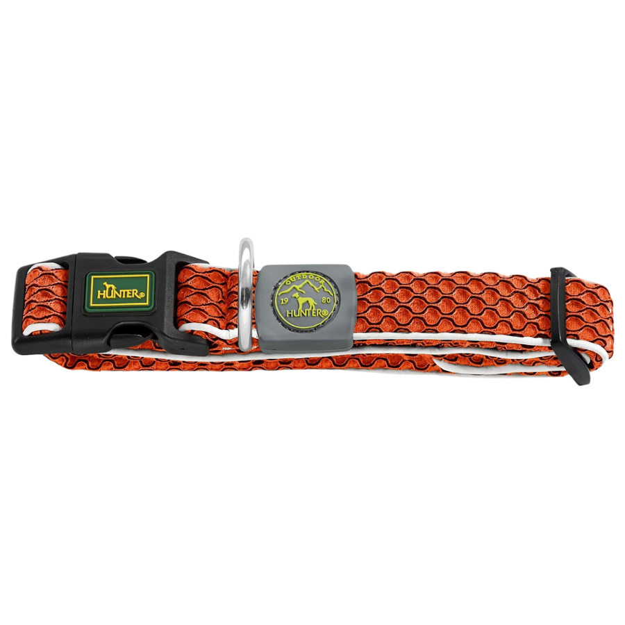 Coleira Hunter Hilo Vario Basic Laranja para Cães