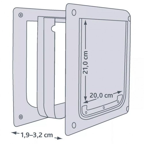 Porta para cães pequenos, branca
