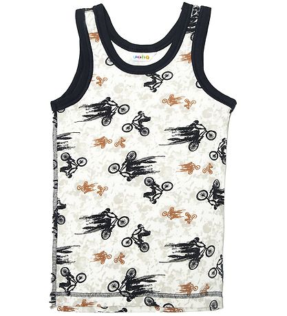 Joha Undertr?je - Bambus - Off White/MarineBlå m. Cykel