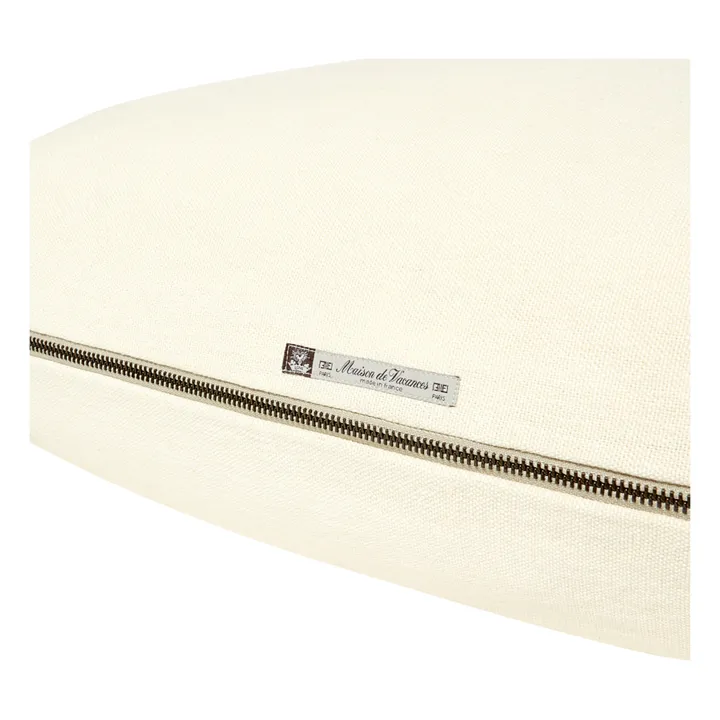 Maison de Vacances Coussin Vice versa black line en lin lavé stone washed | Naturel
