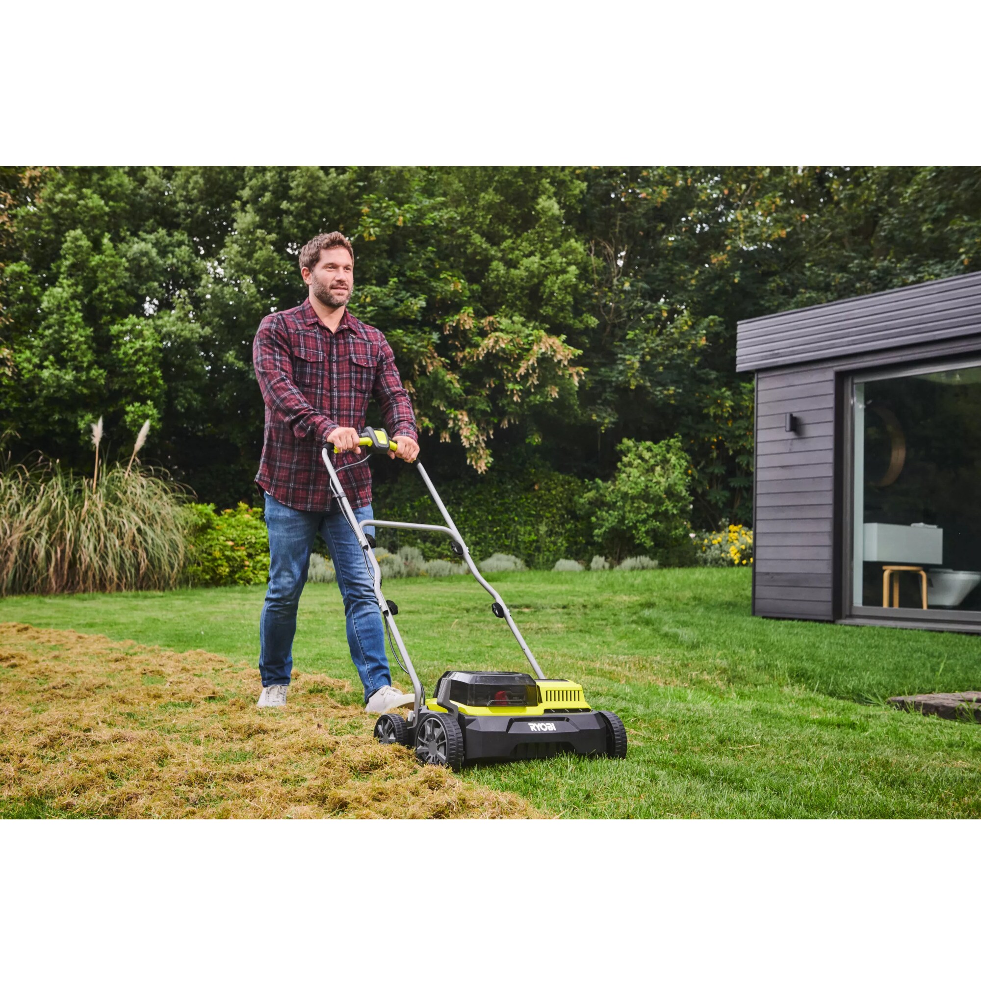 Ryobi Vertikutierer ONE+ Akku-Vertikutierer RY18SFX35A-0, 18 Volt