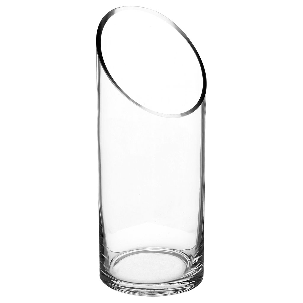 Vase cylindrique verre transparent D 10x25cm